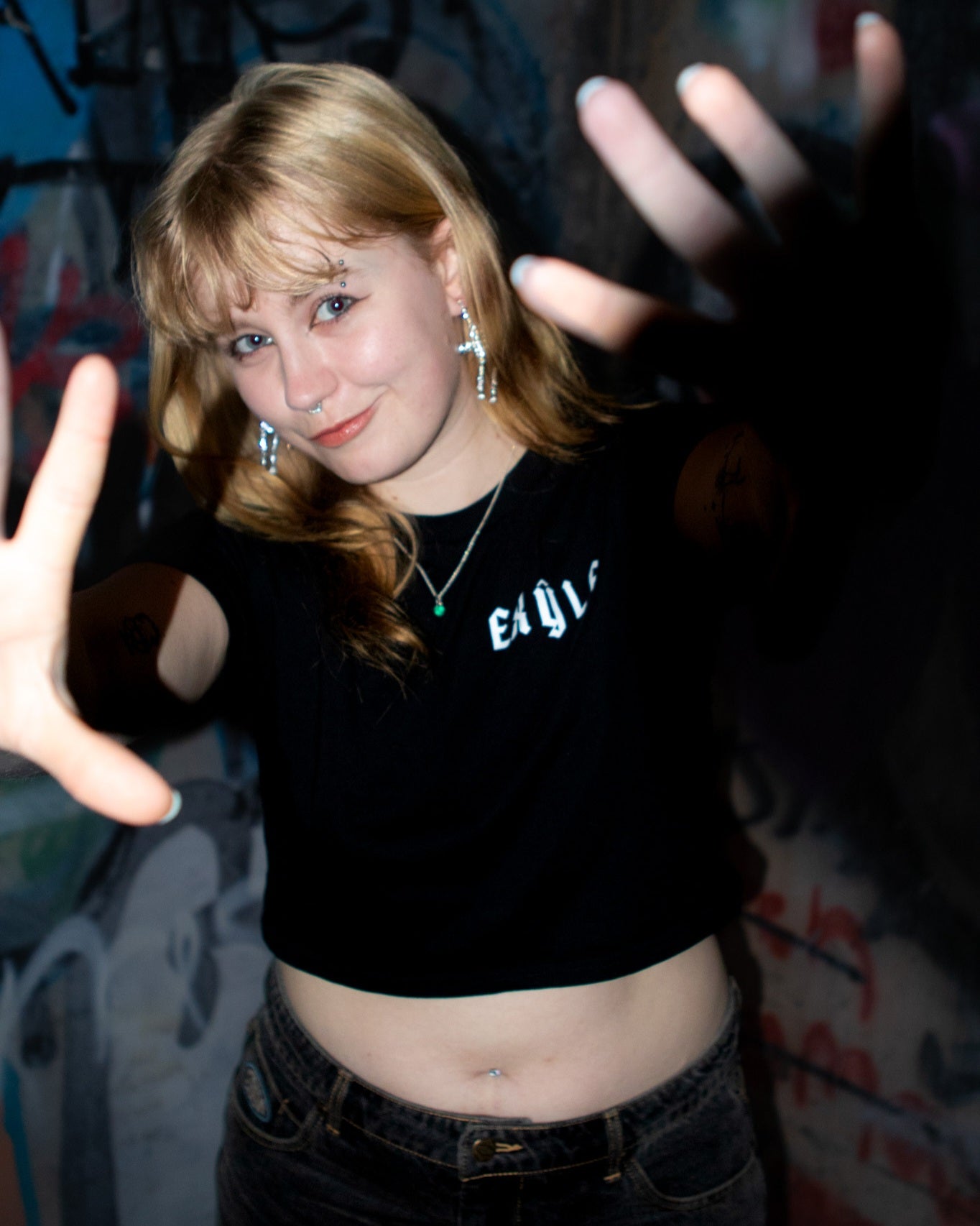 EXŶLE “Sword” Crop Tee